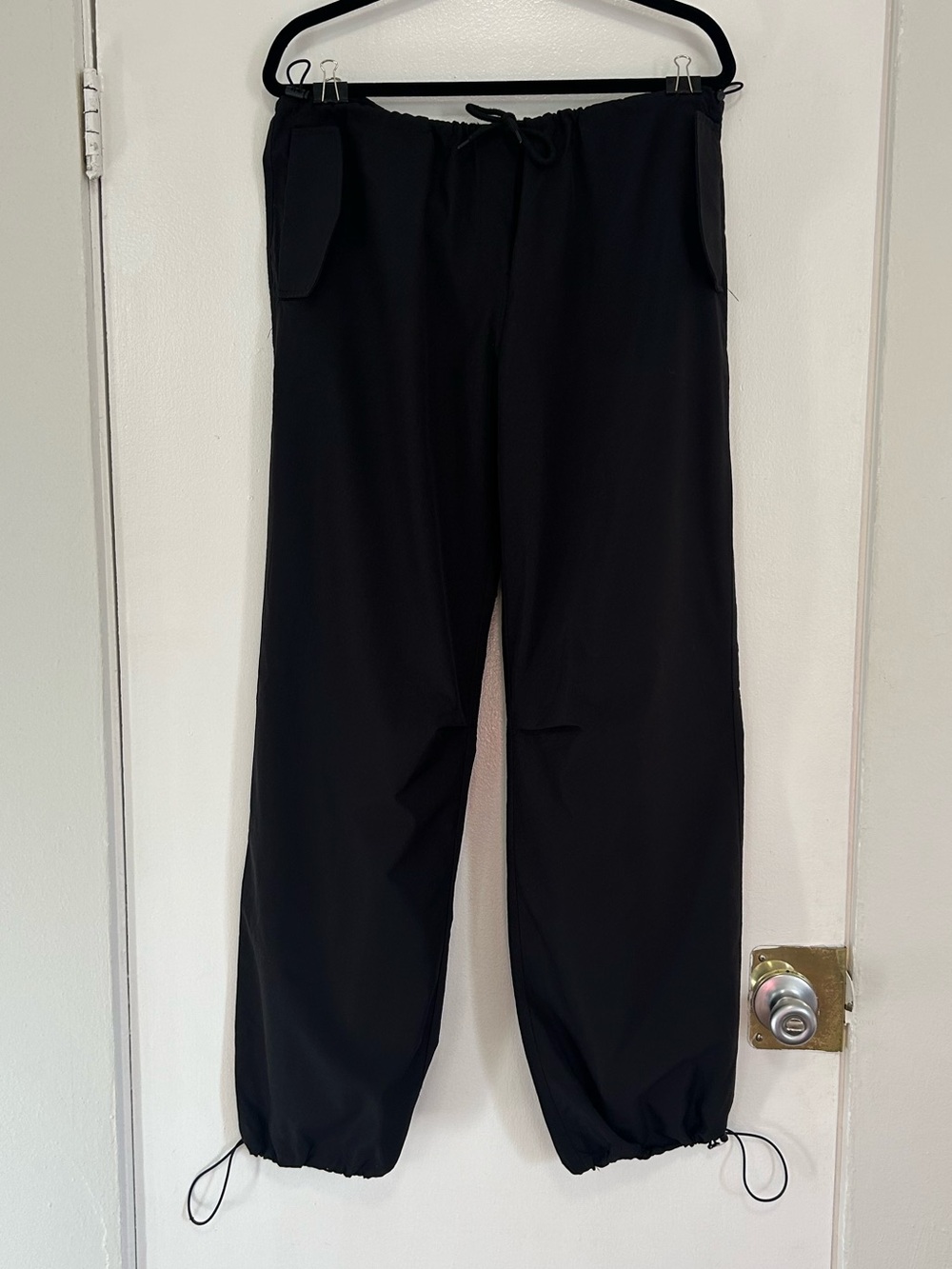 Low rise Parachute Pants with Drawstring waist